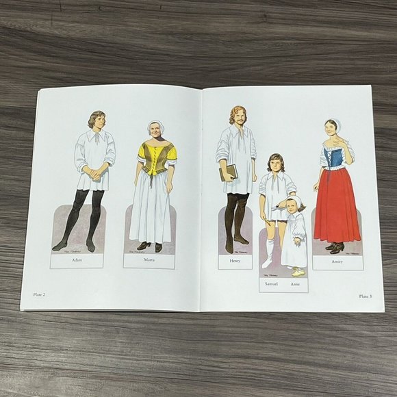 Vintage 1987 Tom Tierney American Family Of The Pilgrim Period Paper Doll Book - Picture 7 of 13